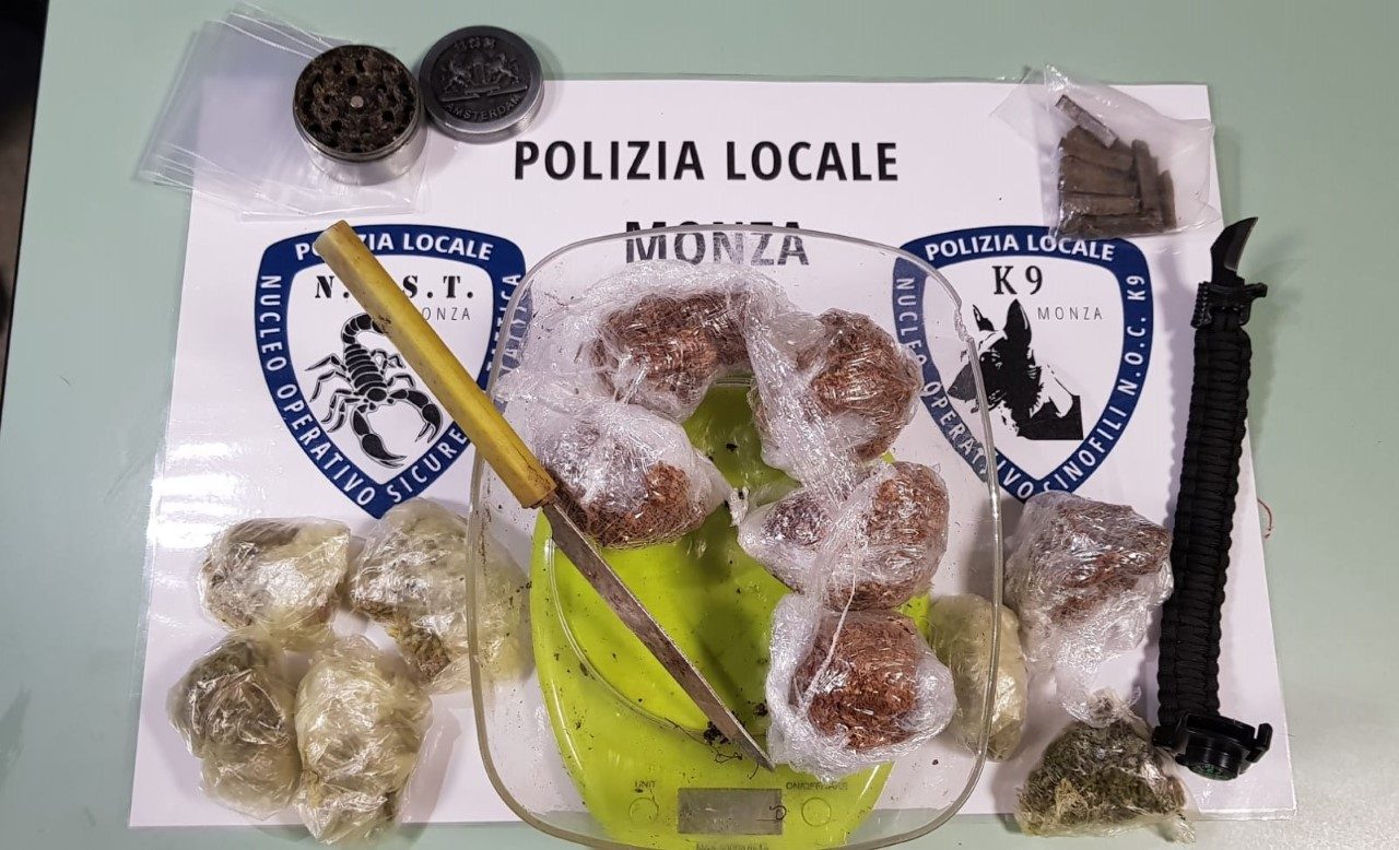 Blitz della Polizia locale: sequestrata droga
