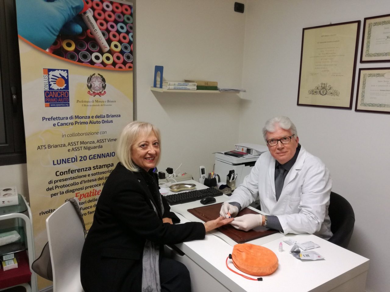 Epatite C: il Prefetto dà il via allo screening FOTO
