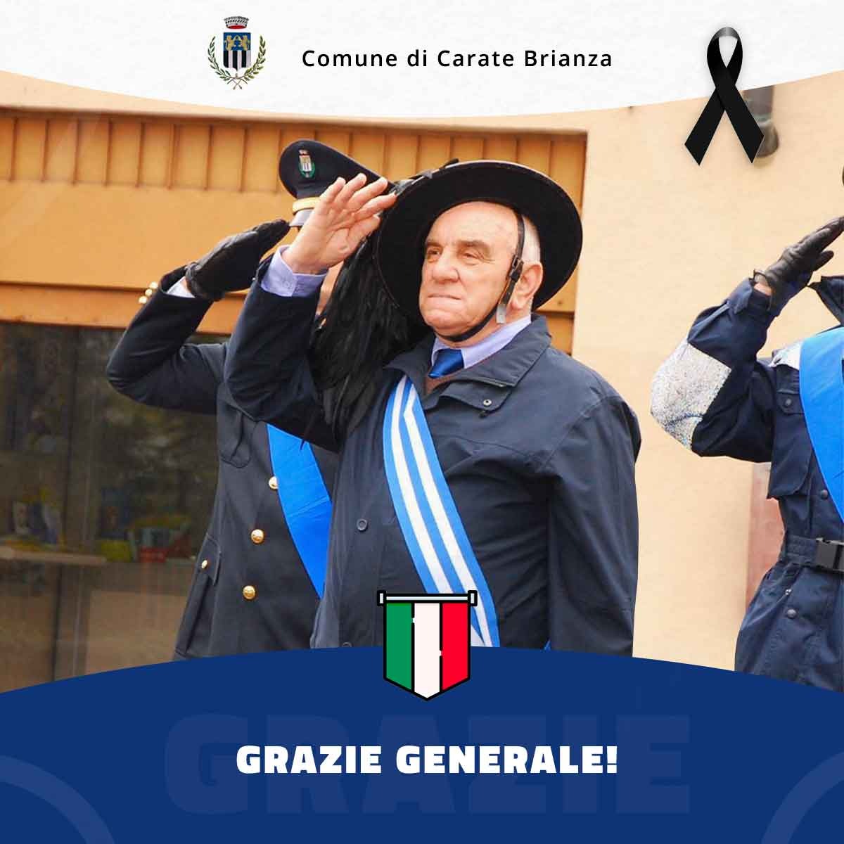 Carate dice addio al generale gentiluomo