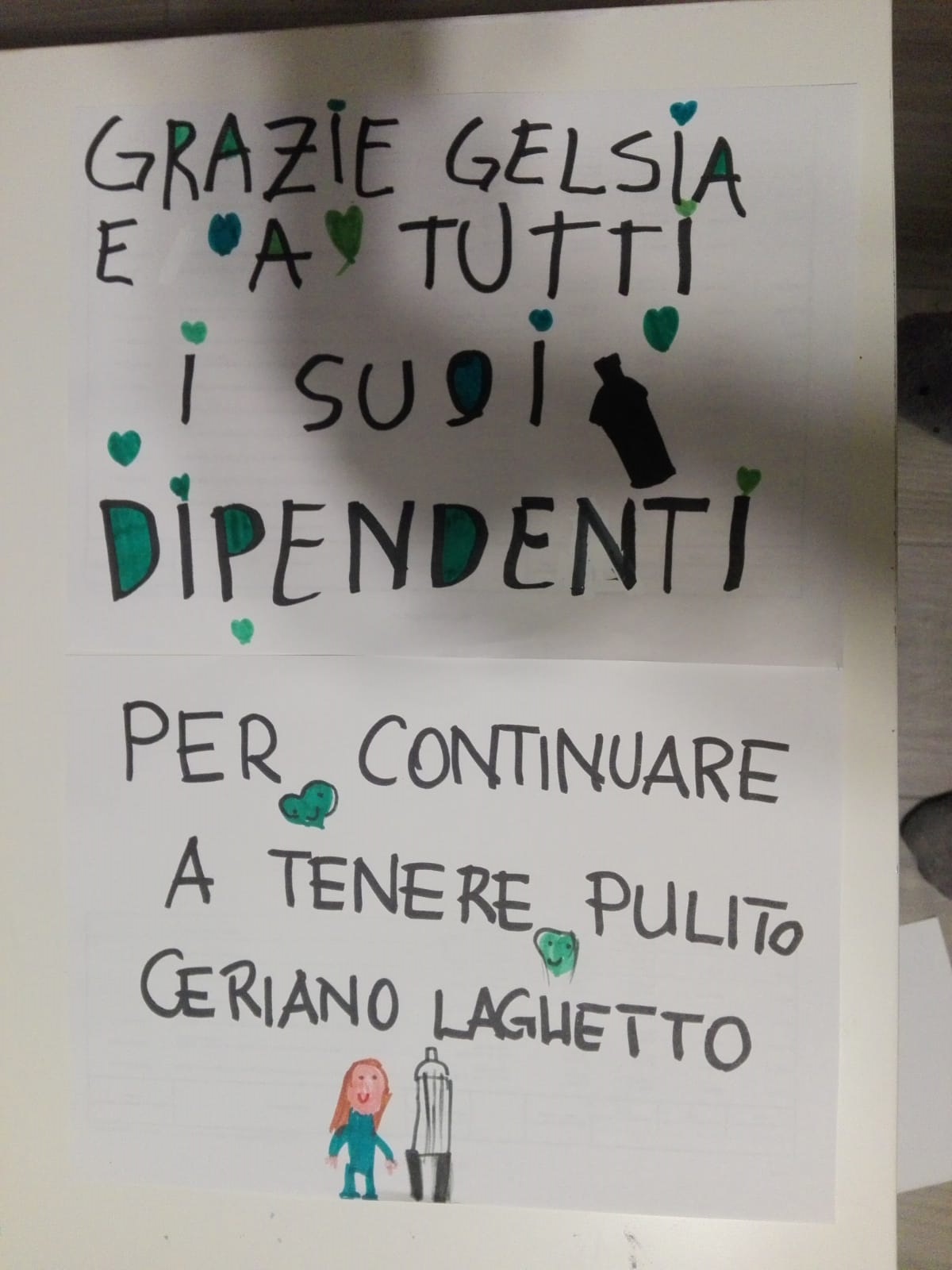 Messaggi E Disegni Per Ringraziare Gli Operatori Di Gelsia Ambiente Foto Prima Monza