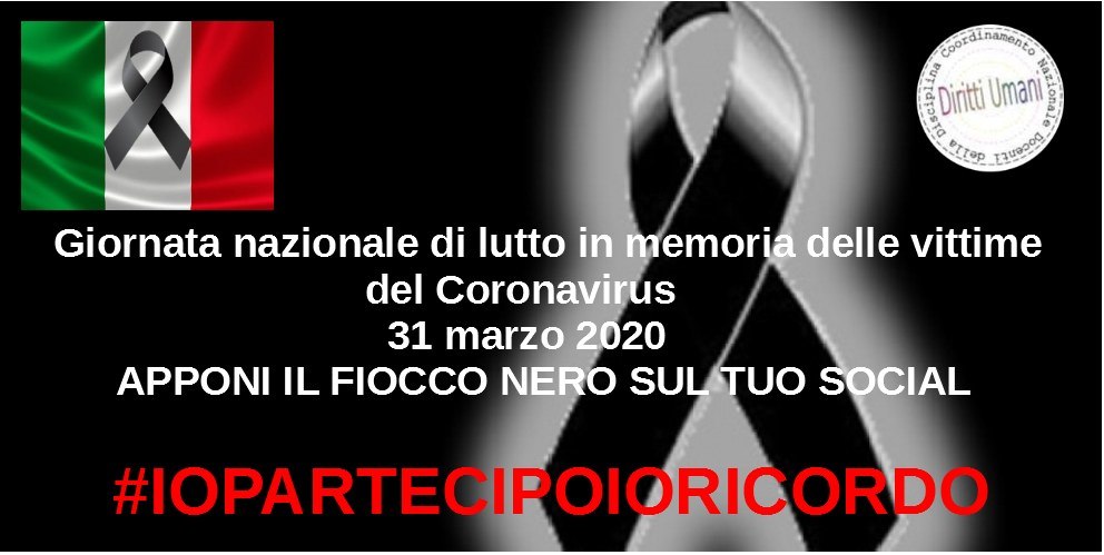 “31 marzo 2020: onoriamo le vittime del coronavirus”