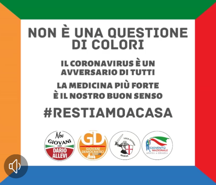 Coronavirus unisce giovani di Destra e Sinistra