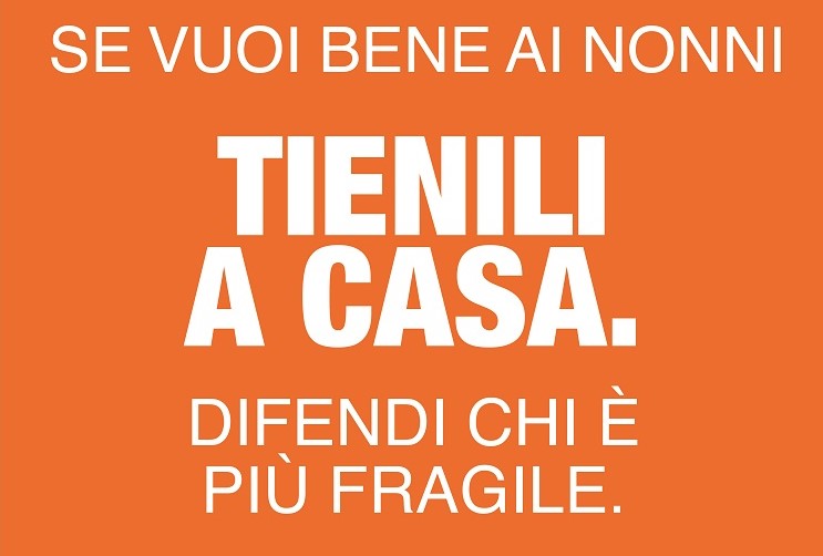 “Le persone anziane devono restare a casa”