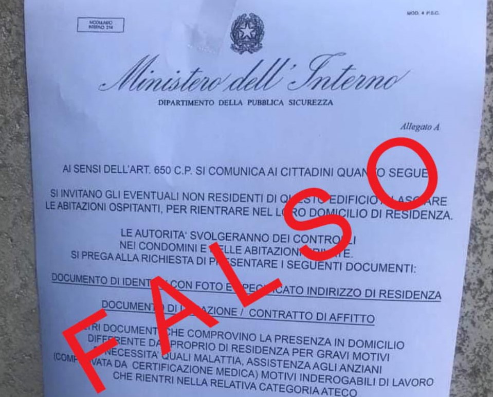 Anche in Brianza i falsi volantini della Polizia, fate attenzione