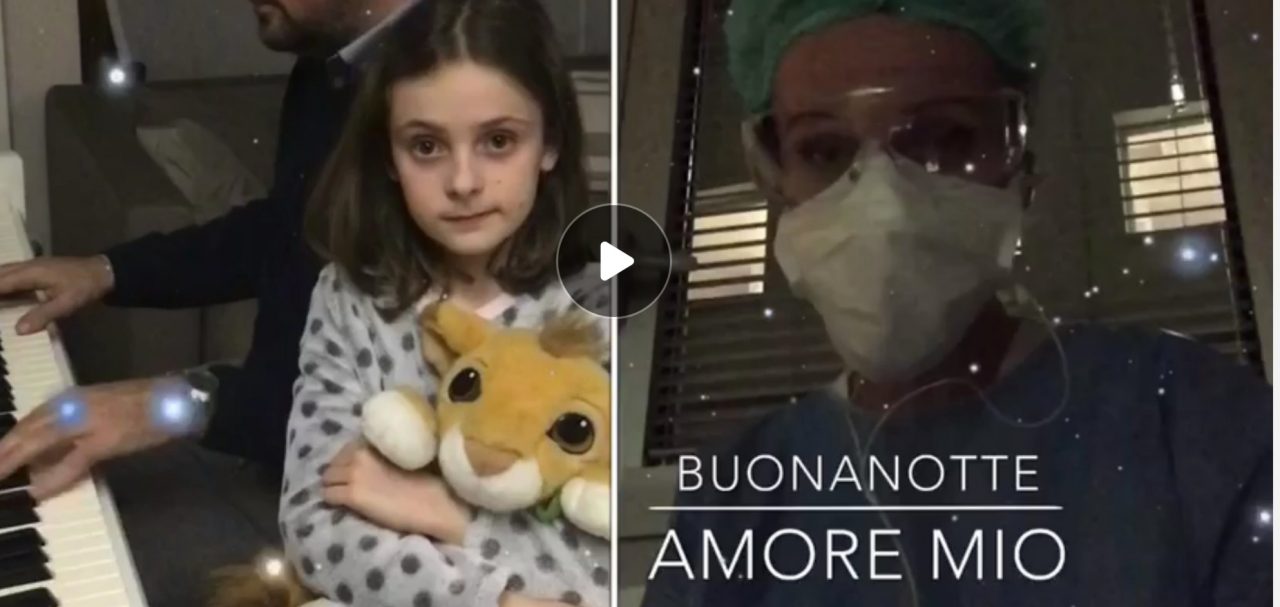 Mamma dottoressa canta la buonanotte dal reparto – VIDEO
