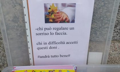 Agrate, una cesta di viveri sul sagrato della chiesa per chi ne ha bisogno