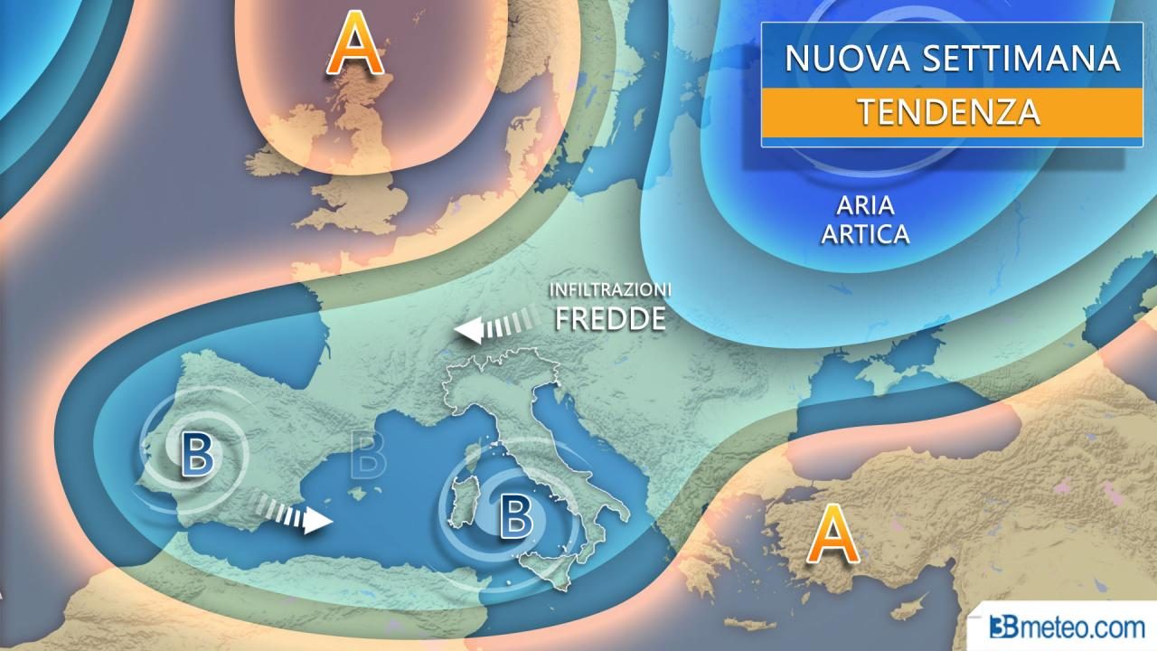 Meteo in Brianza, arriva il vortice mediterraneo