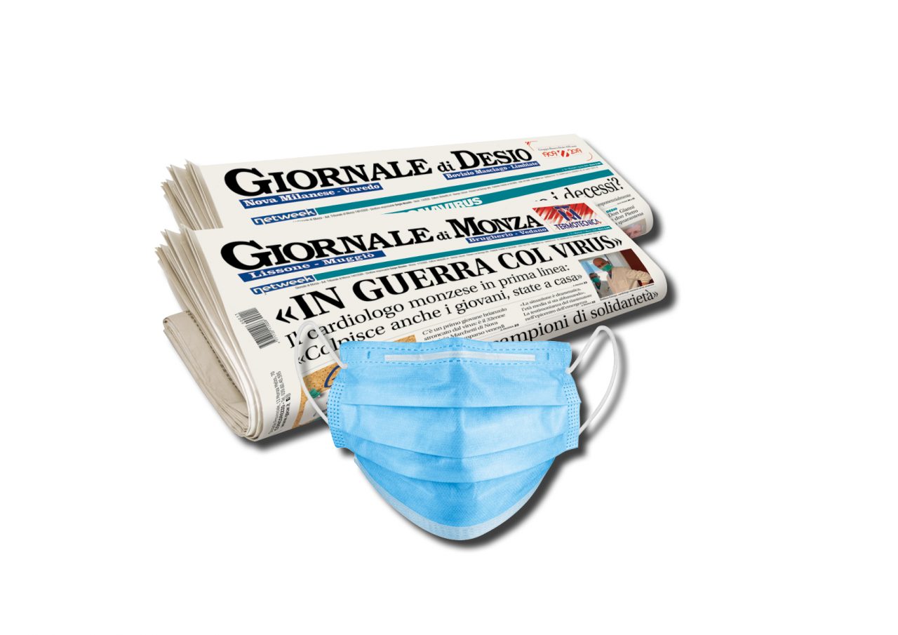 Fase 2: questa settimana una mascherina in regalo insieme a Giornale di Monza e Giornale di Desio 
