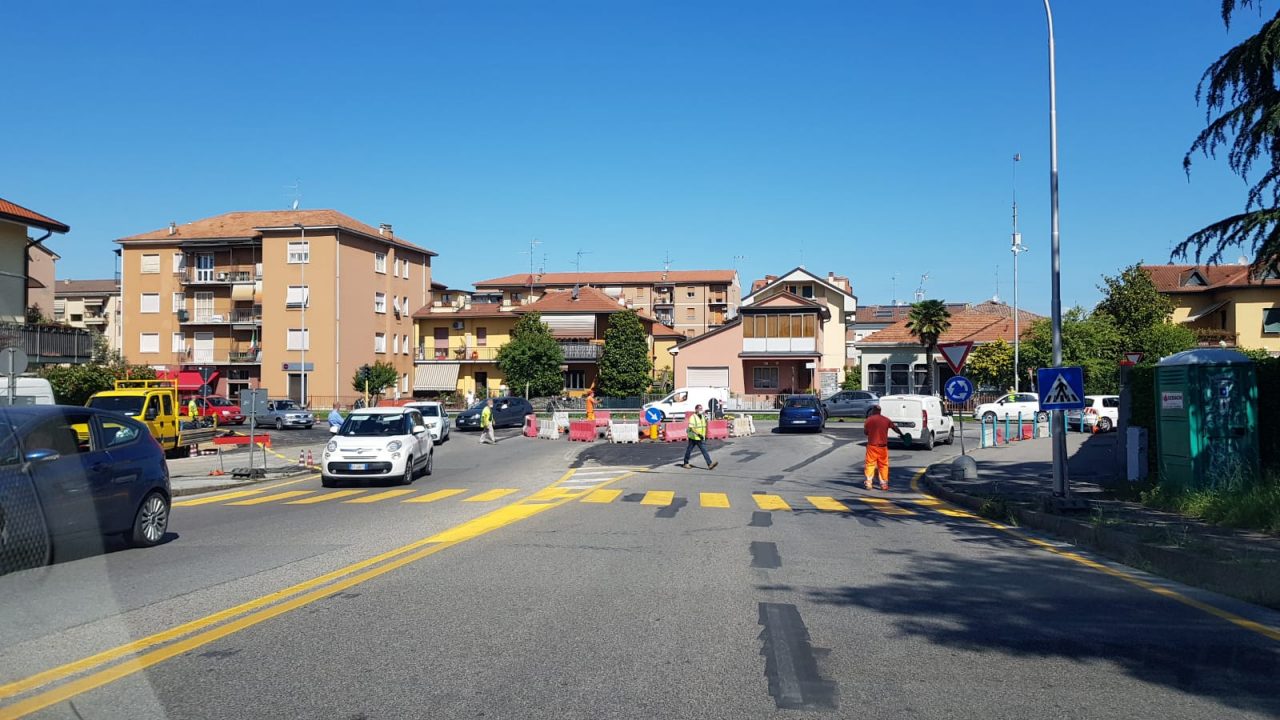 Iniziati i lavori per la nuova rotatoria ad Arcore
