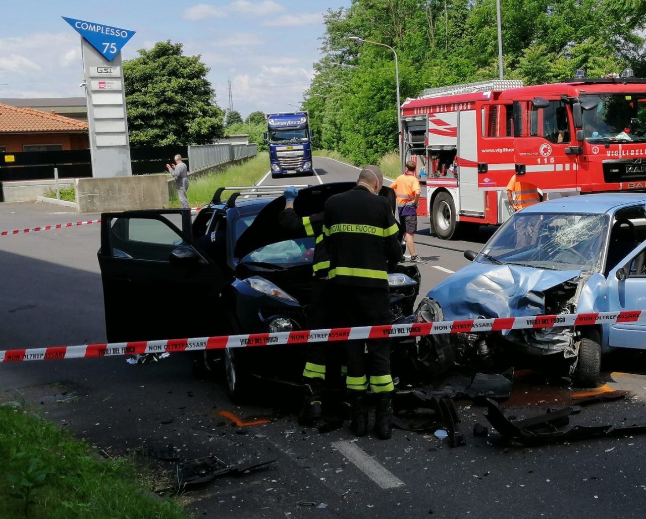 Gravissimo incidente stradale ad Agrate: morta una 84enne FOTO VIDEO