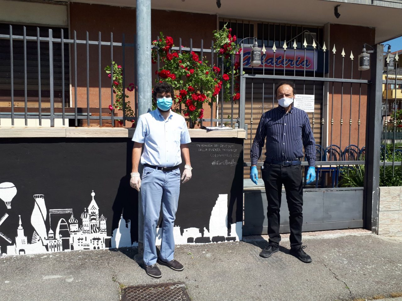 Inaugurato a Desio il murales per le vittime di coronavirus