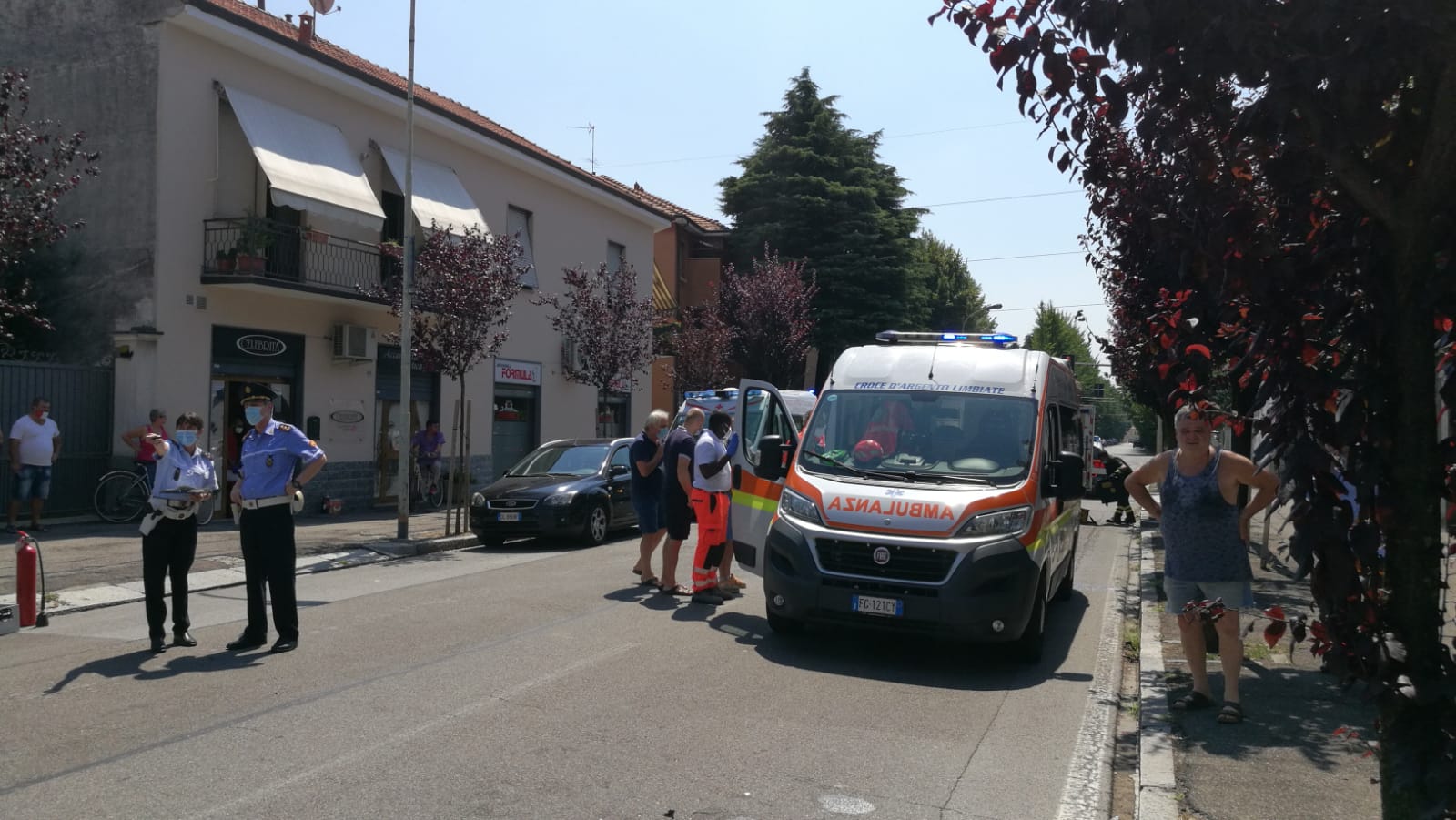 Cesano Maderno, incidente in corso Roma