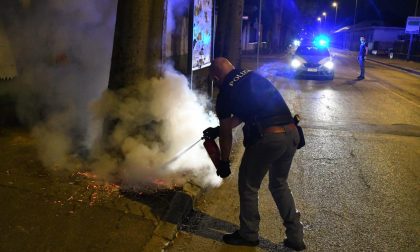 Incendio ai cestini, presi i piromani