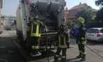 A Seregno incendio nel camion di Gelsia Ambiente