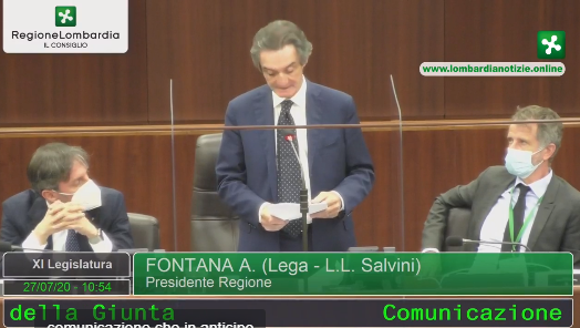 Il Governatore Fontana parla in Consiglio Regionale LA DIRETTA VIDEO