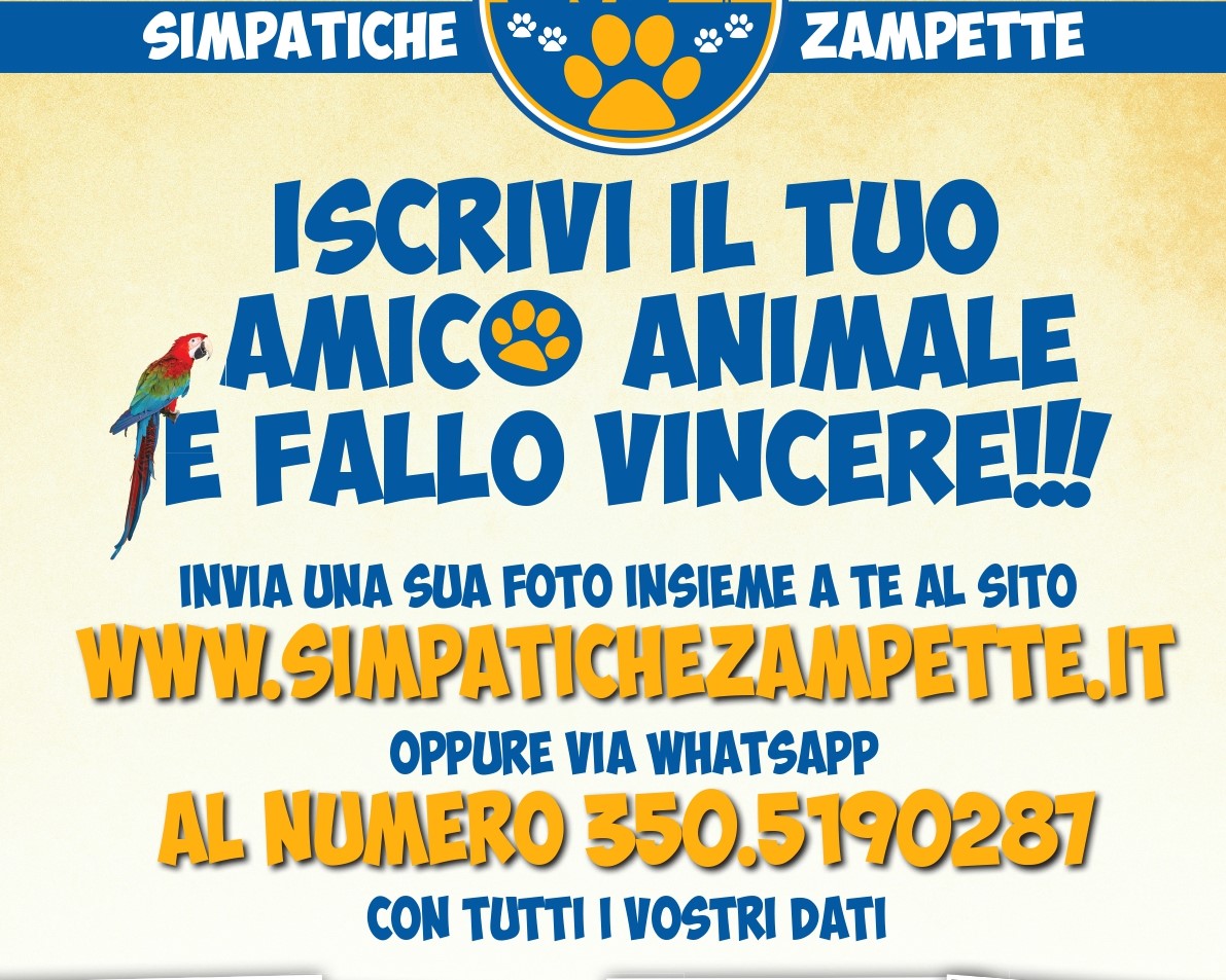 Al via le Simpatiche Zampette, iscrivete i vostri “amici animali”