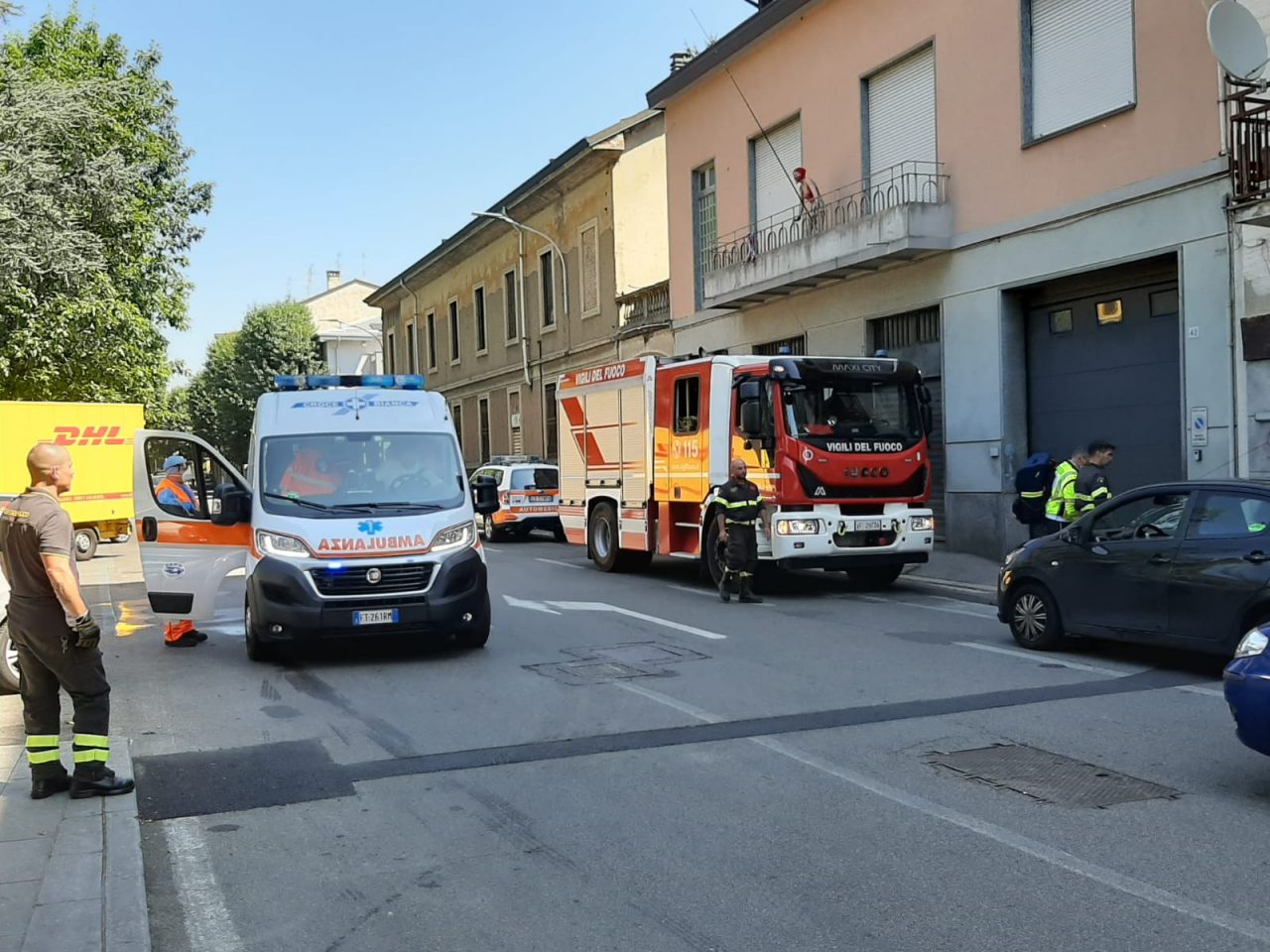 Pedone investito, interviene l’automedica  FOTO