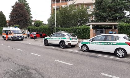 Incidente a Seregno, coinvolto un centauro FOTO