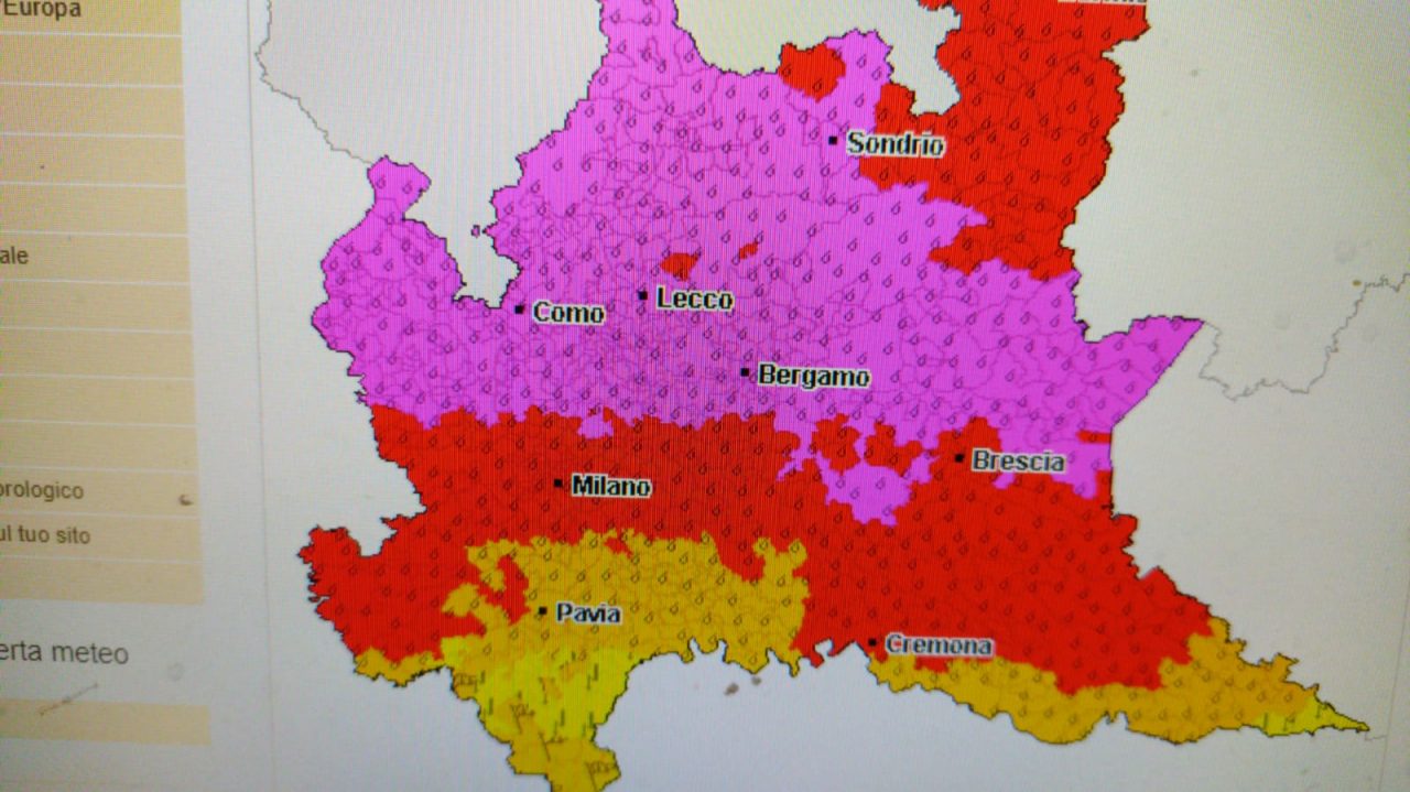 Rischio di forti temporali, è ancora allerta meteo in Brianza (e in Lombardia)