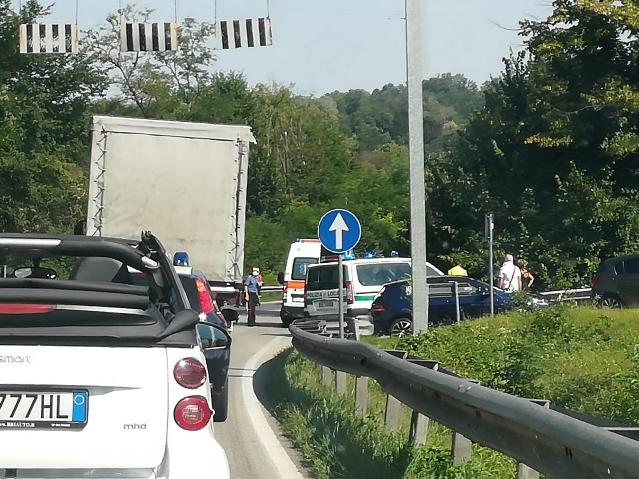 Giussano, incidente in moto  sulla Sp 102