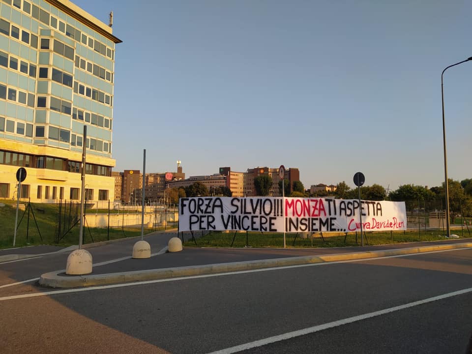 I tifosi del Monza al San Raffaele da Berlusconi