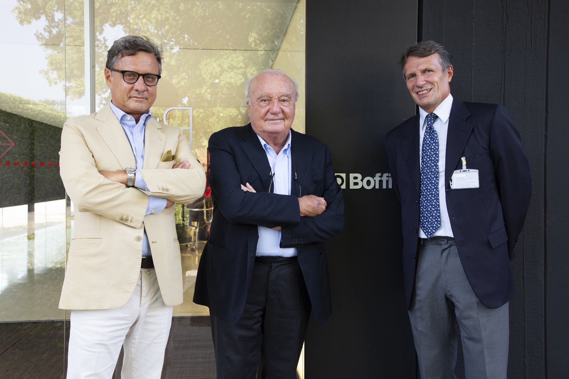 Roberto Gavazzi, Amministratore Delegato BoffiDePadova; Paolo Boffi, Presidente Onorario della Boffi; Alessandro Spada, Presidente di Assolombarda