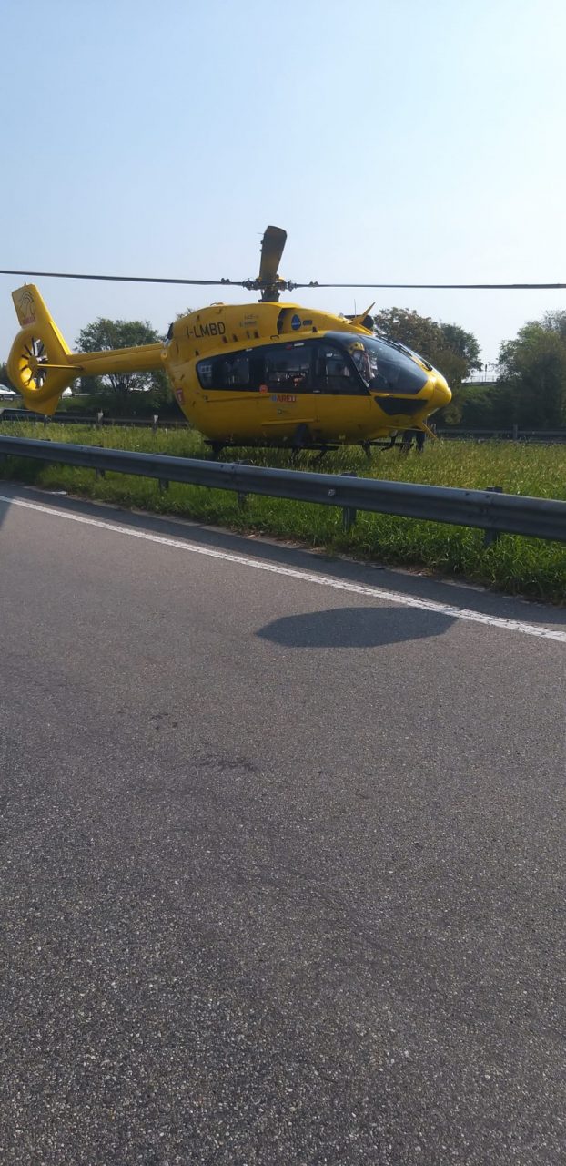 Elisoccorso a Villasanta per un incidente in via Vecellio FOTO