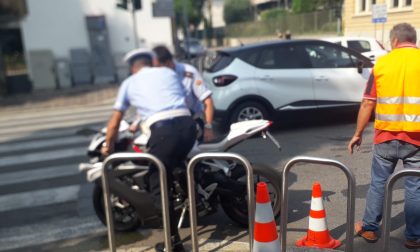 Seregno: scontro auto moto, ferito un 36enne FOTO