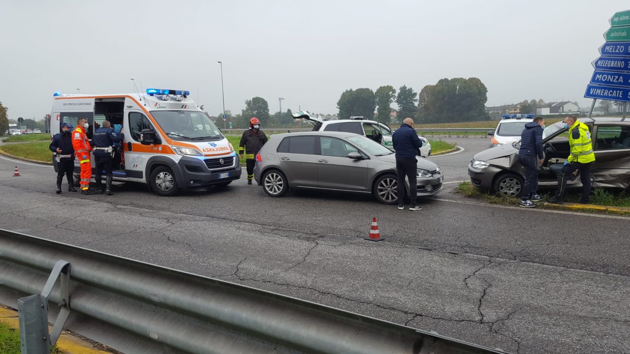 Agrate: incidente stradale sulla Sp13 Monza Melzo FOTO