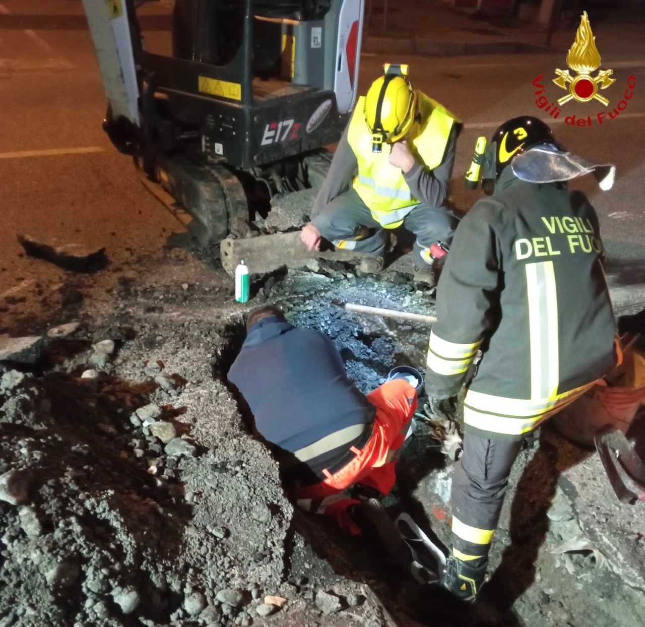 Fuga di gas, Vigili del fuoco in azione a Macherio