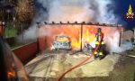 Incendio di due auto nel box, pompieri a Ceriano Laghetto FOTO