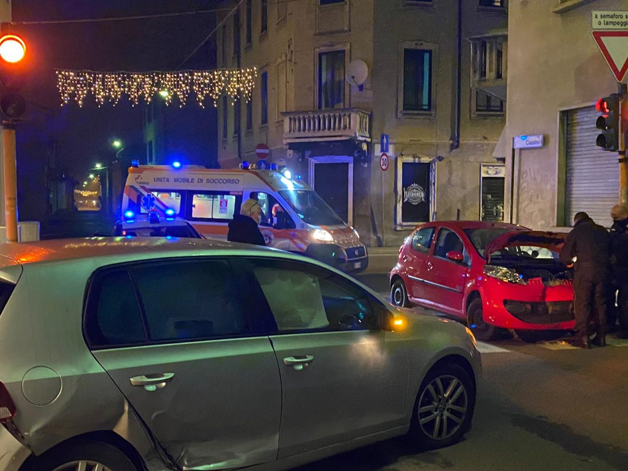 Incidente in via Cialdini a Meda