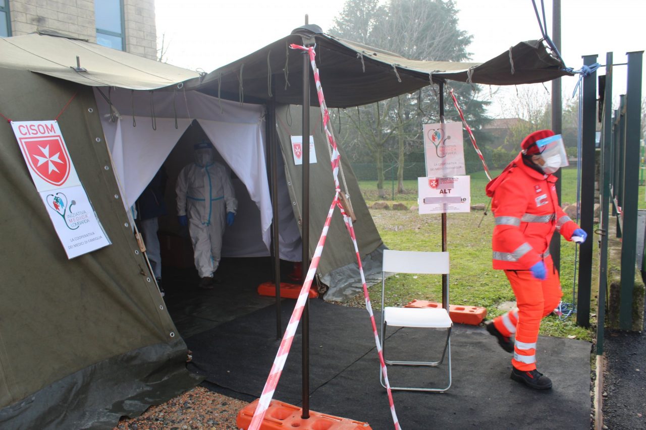 Tamponi rapidi, medici e Ordine di Malta in prima fila