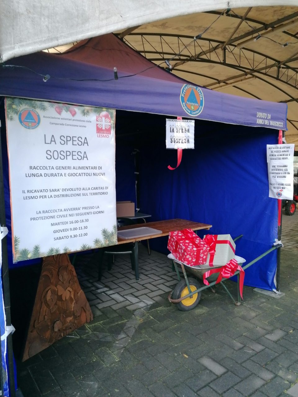 La Protezione civile di Camparada si schiera in prima linea per la solidarietà