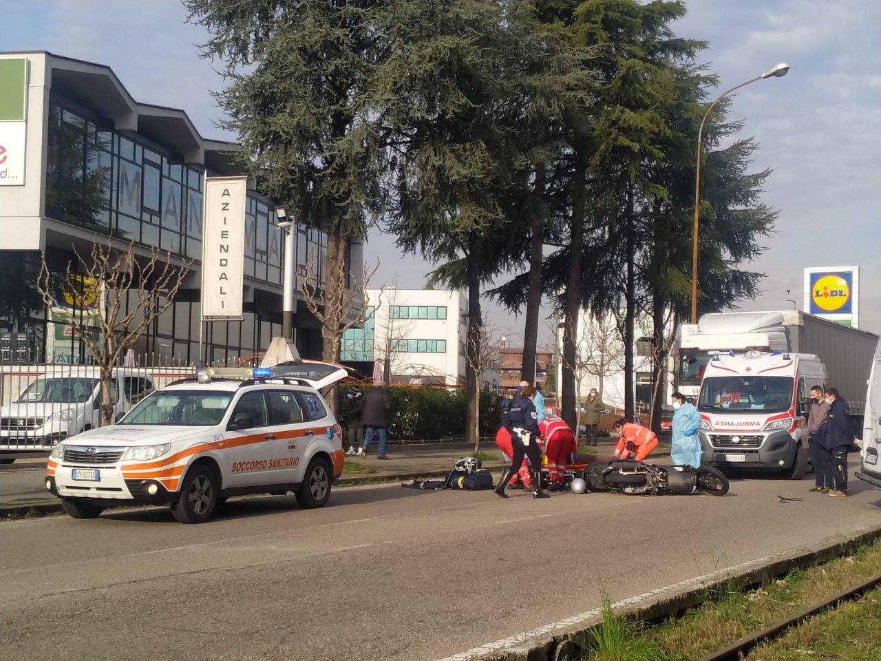Moto a terra, 72enne finisce in ospedale FOTOGALLERY