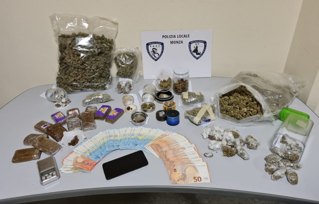 Intervengono per un assembramento, trovano più di 3 chili di droga