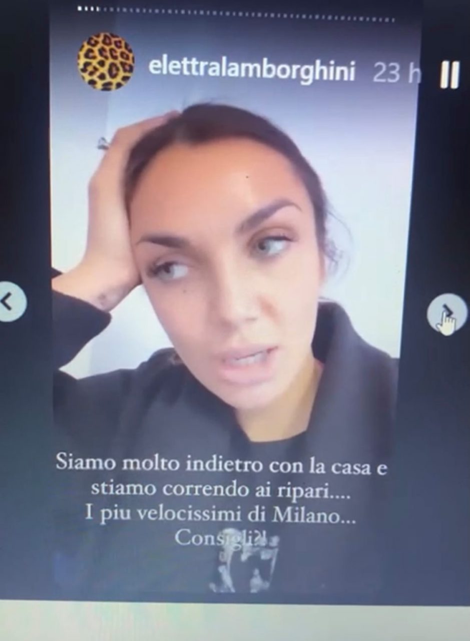 Elettra Lamborghini deve ristrutturare casa. “Cerco l’impresa di costruzioni più veloce su Milano e Monza”