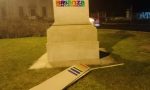 Vandalizzato il monolite arcobaleno al Re De Sass