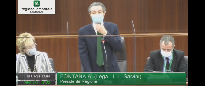 Fontana riferisce sulla zona rossa in Consiglio regionale: “La misura è colma”