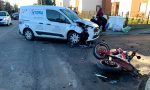Correzzana: schianto tra una moto e un furgone, giovane centauro in ospedale