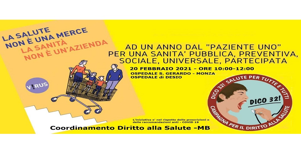 Sabato davanti agli ospedali presidio del Coordinamento per il diritto alla salute