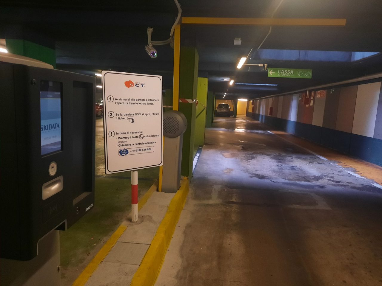 Parcheggio interrato, un laser leggerà le targhe delle auto