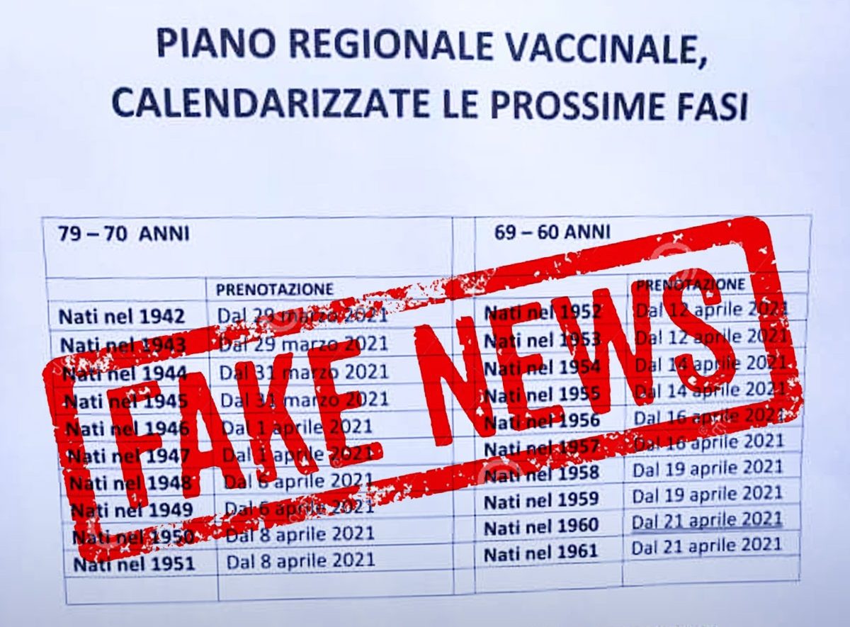 Calendario adesioni per i vaccini: attenzione alla fake news che sta circolando in rete