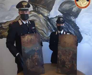 Nuova operazione del Nucleo per la tutela del Patrimonio Culturale: restituite due porticine di tabernacolo del 1700