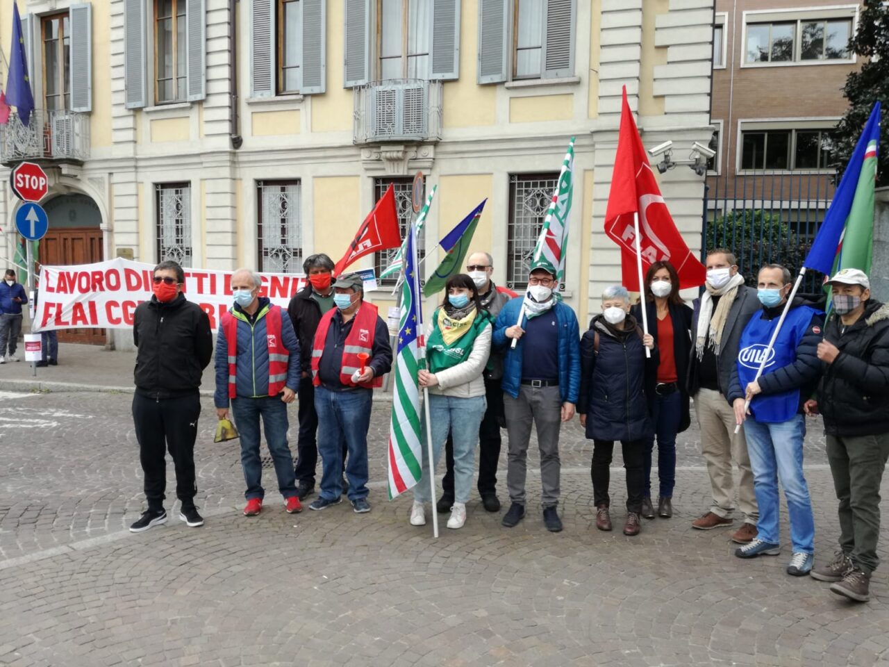 Presidio dei lavoratori agricoli che chiedono ristori e sostegni
