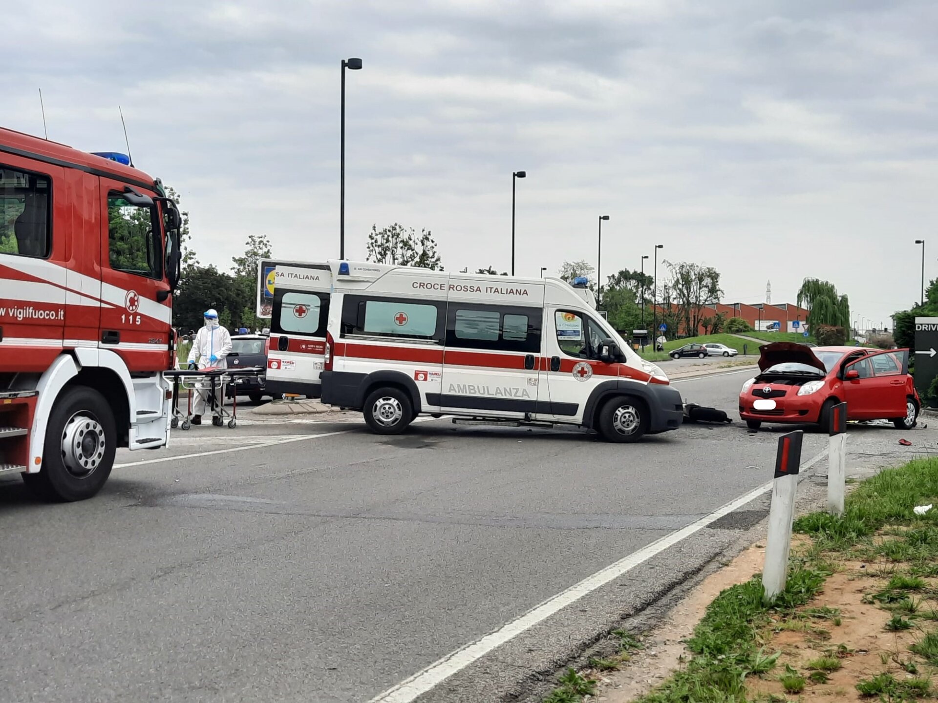 incidente mortale auto moto Varedo