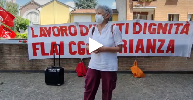 Ad Agrate il presidio a sostegno dei lavoratori licenziati dalla Star