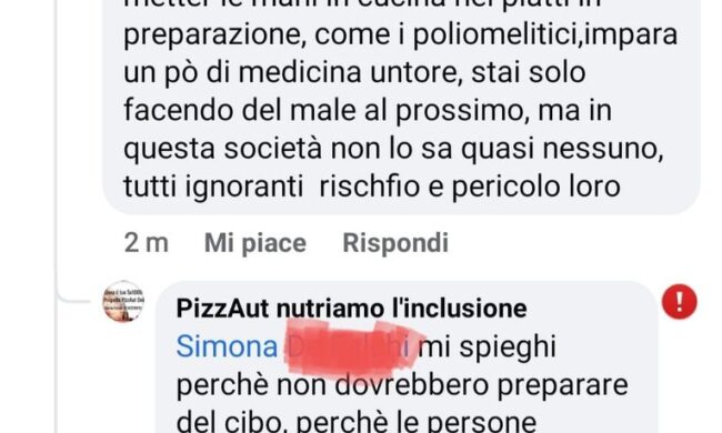 Insulti a PizzAut: “Gli autistici non dovrebbero cucinare”