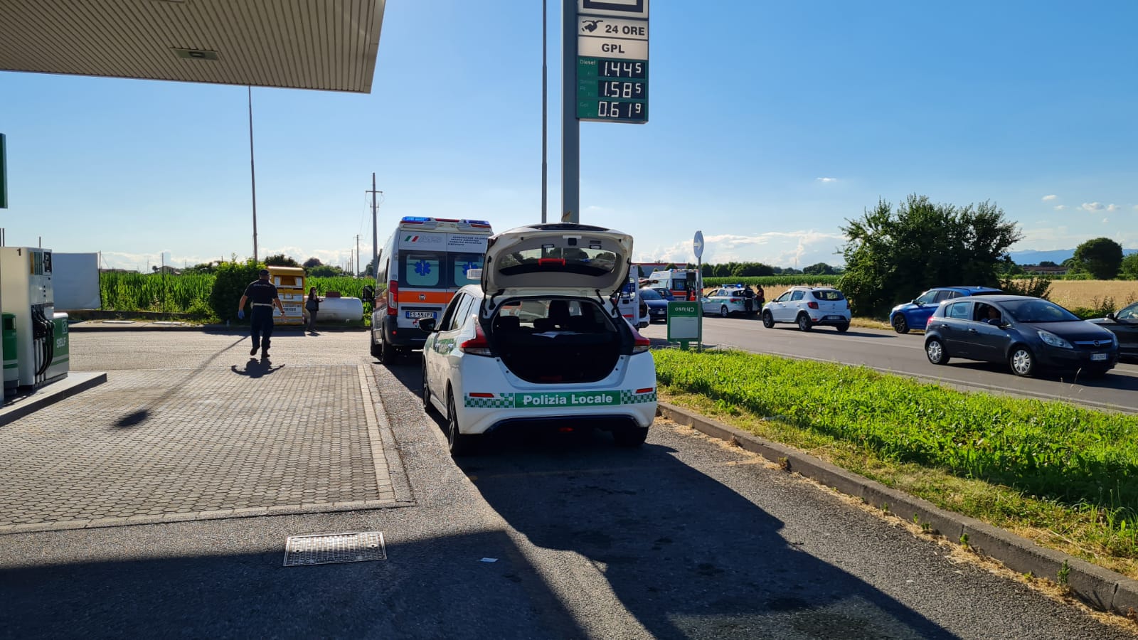 incidente auto moto Vimercate Polizia