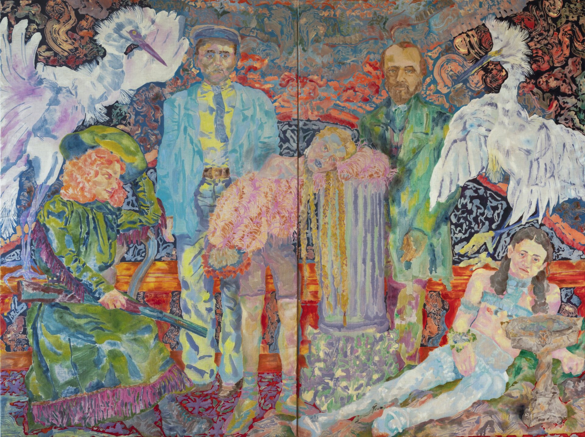 Giuditta Branconi, Decisa, secca, tetra (noblesse oblige), 2020, olio su lino, 150 × 200 cm